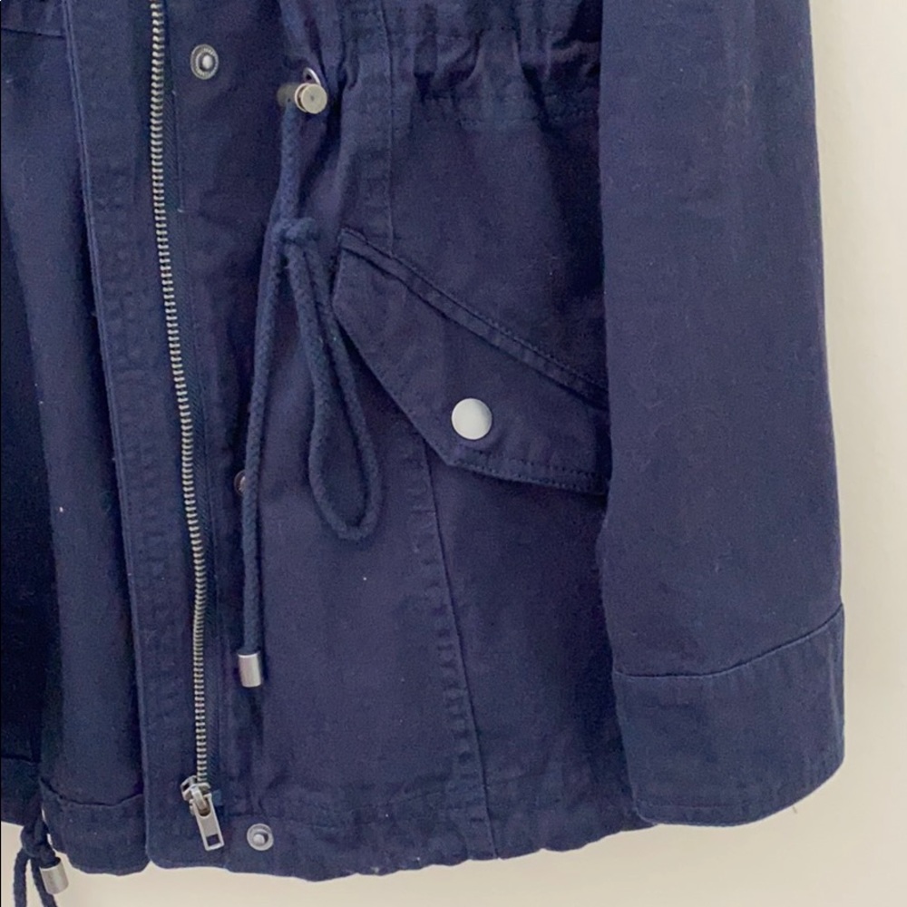 Style & Co Mid-Length Hooded Utility Jacket - Picture 3 of 4